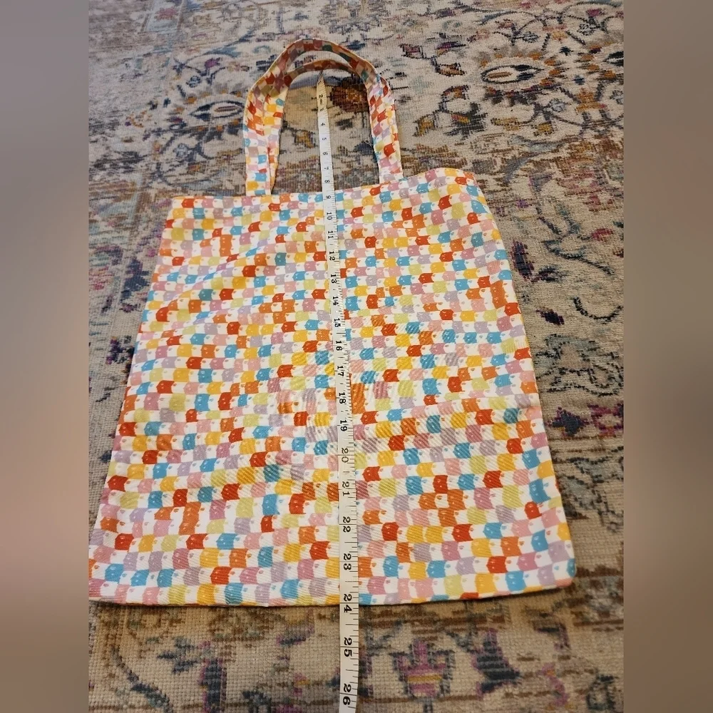 NWOT Mandville Signature Vibrant Multicolor Canvad Tote Bag